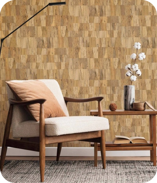 Wood wallpaper themed by marburg collection